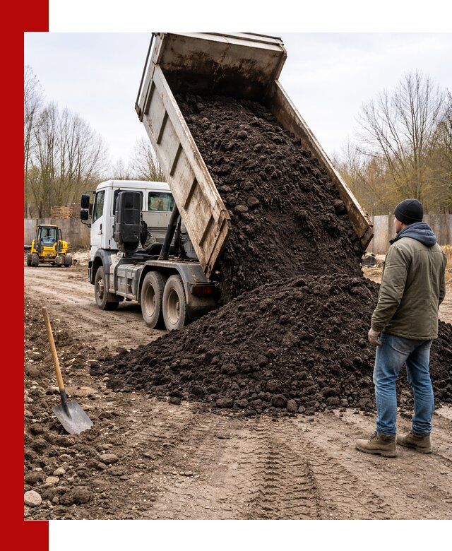 Доставка чернозема навалом в Петергофе быстро и выгодно