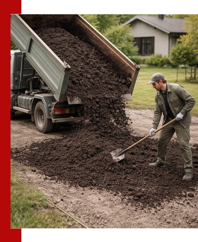 Чернозем для газона с доставкой в Петергофе быстро и качественно