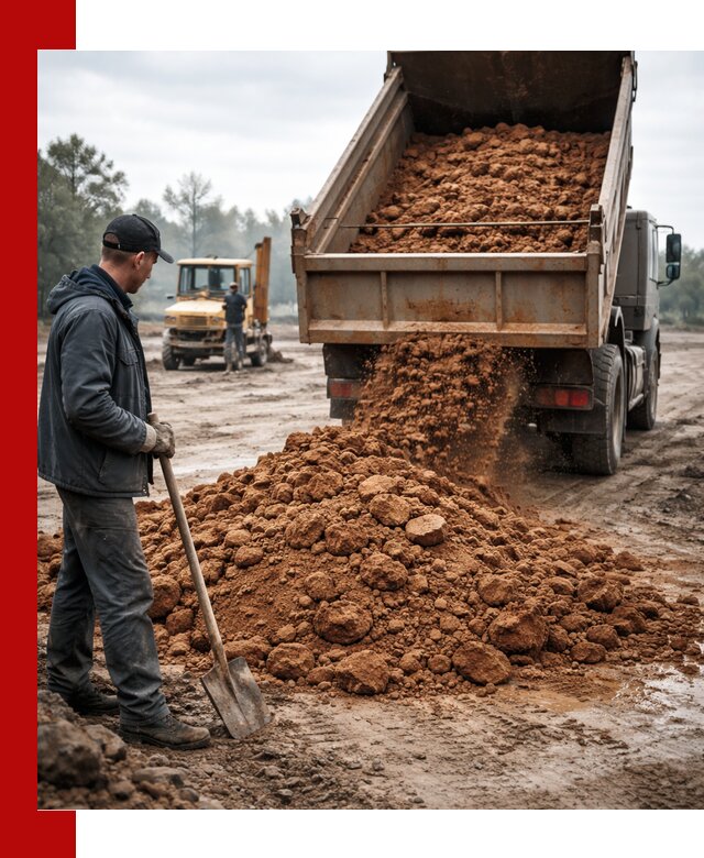 Глина для засыпки в Петергофе с доставкой самосвалами