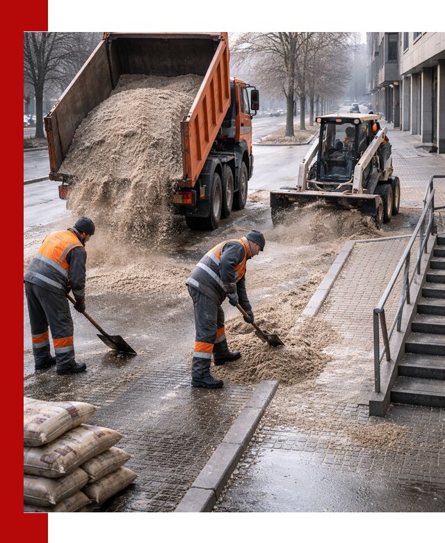 Поставка противогололедных материалов в Петергофе