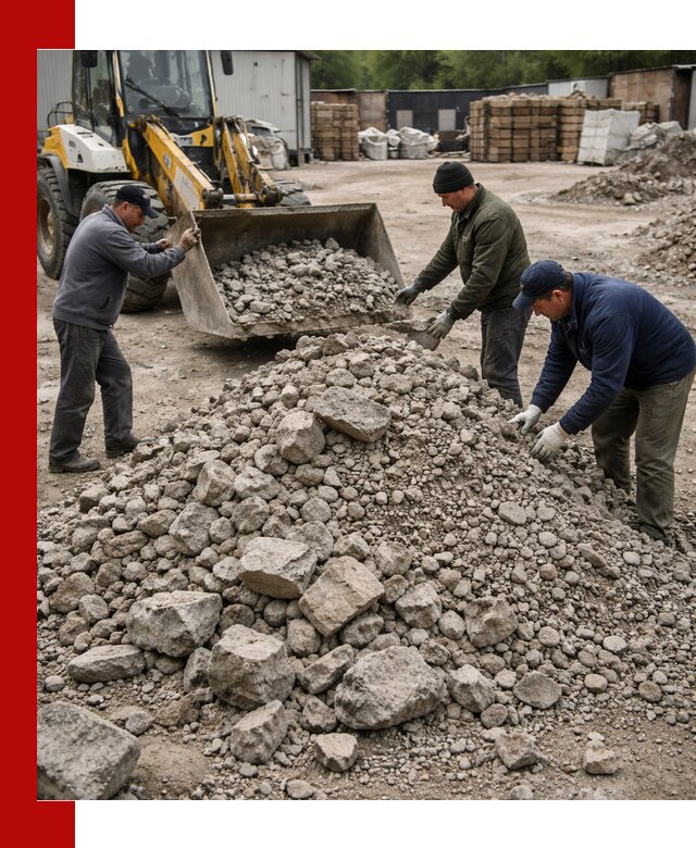 Демонтаж и вывоз бой бетона в Петергофе