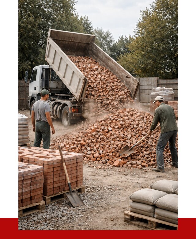 Бой кирпича в Петергофе с доставкой от 4394 руб/куб | ПРОНЕРУДПтф