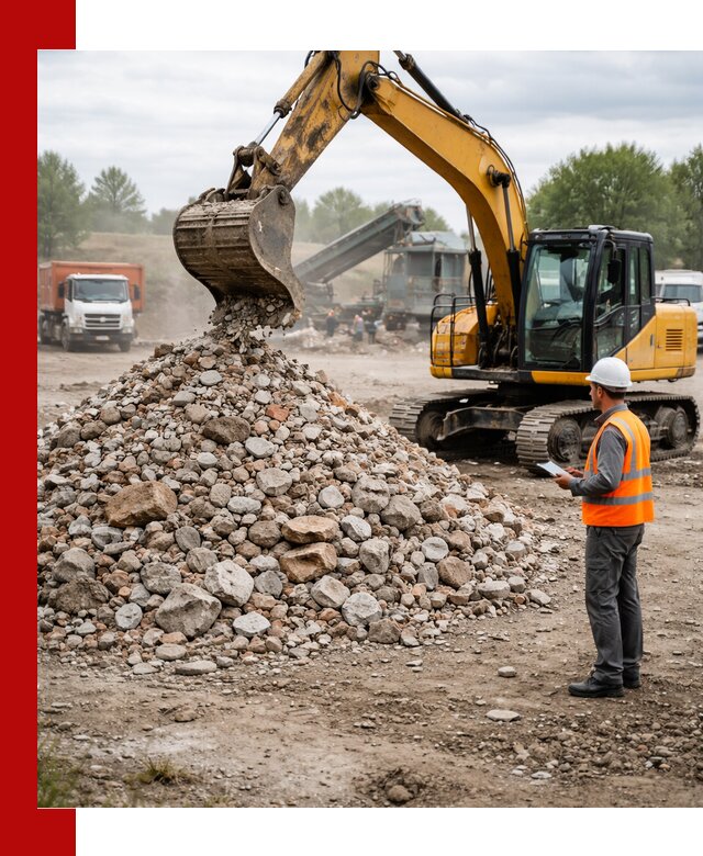 Доставка и вывоз строительного боя в Петергофе