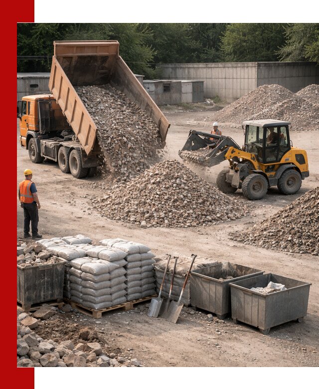 Вторичные материалы для отсыпки в Петергофе — поставка и доставка