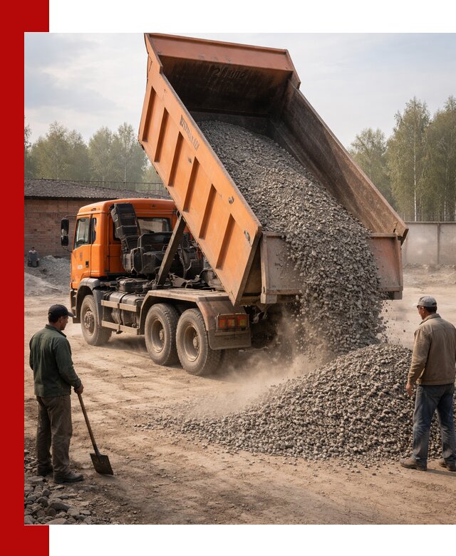 Доставка самосвалом 20 м3 в Петергофе быстро и надежно