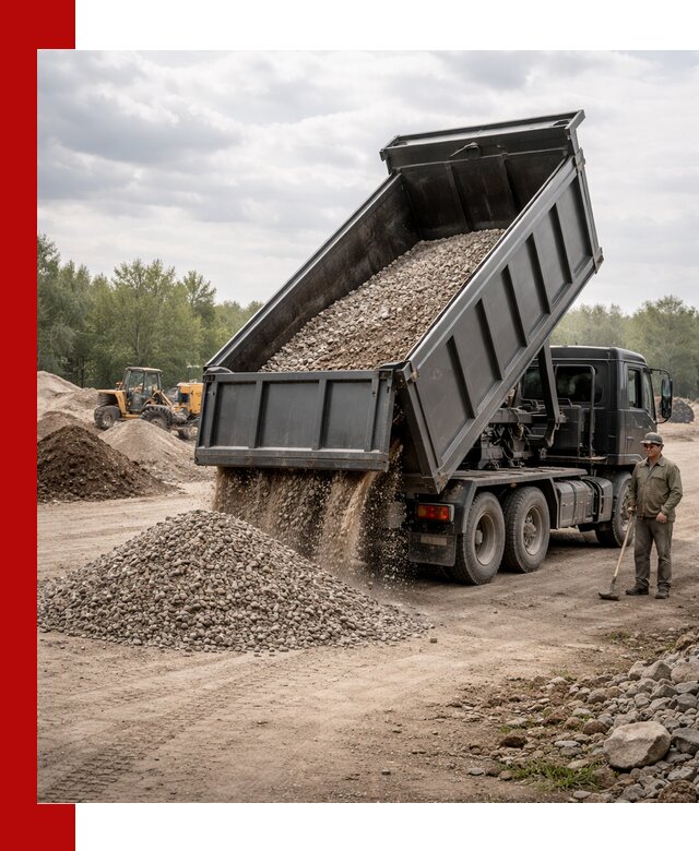 Доставка самосвалом 30 м3 по выгодным ценам в Петергофе