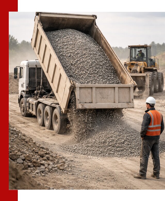 Доставка самосвалом 40 кубов цемента и сыпучих в Петергофе