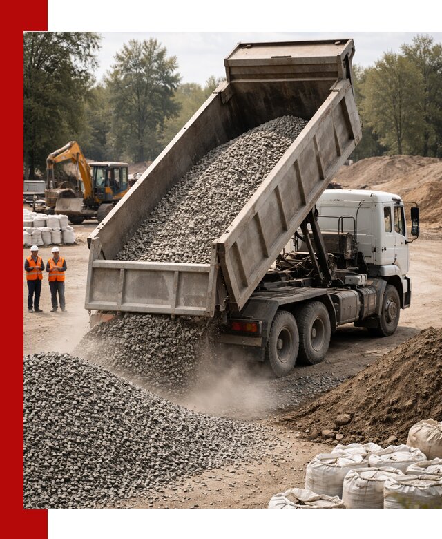 Аренда самосвала в Петергофе для доставки сыпучих и нерудных материалов