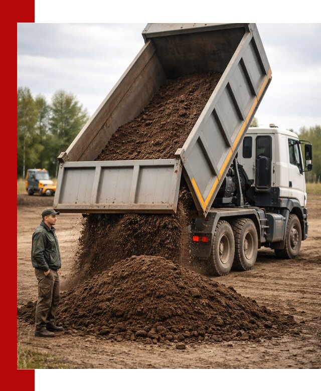 Аренда самосвала с водителем в Петергофе для сыпучих грузов и навоза