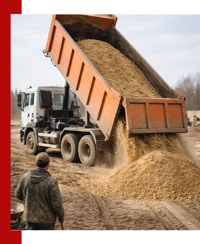 Аренда самосвала 20 тонн для перевозки грузов в Петергофе