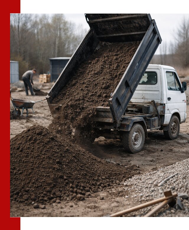 Аренда минисамосвала в Петергофе для доставки сыпучих материалов