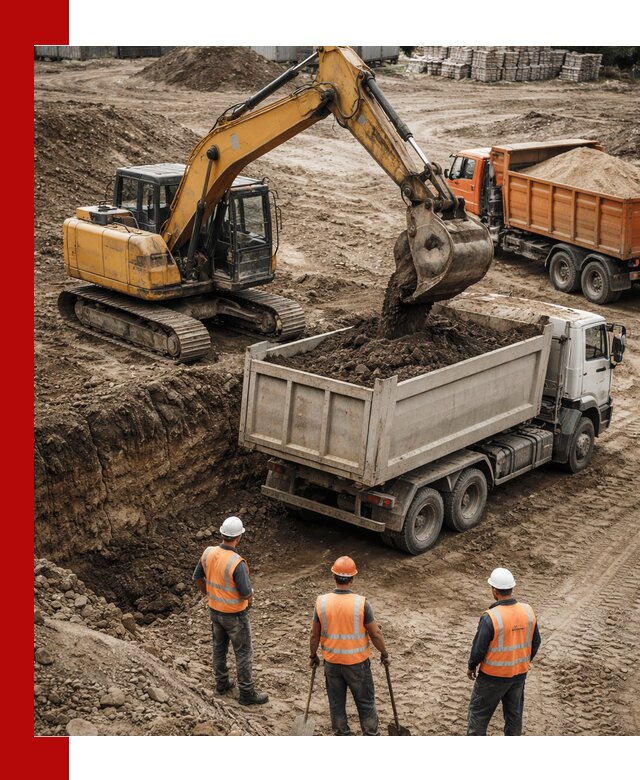 Разработка грунта для строительства и благоустройства в Петергофе