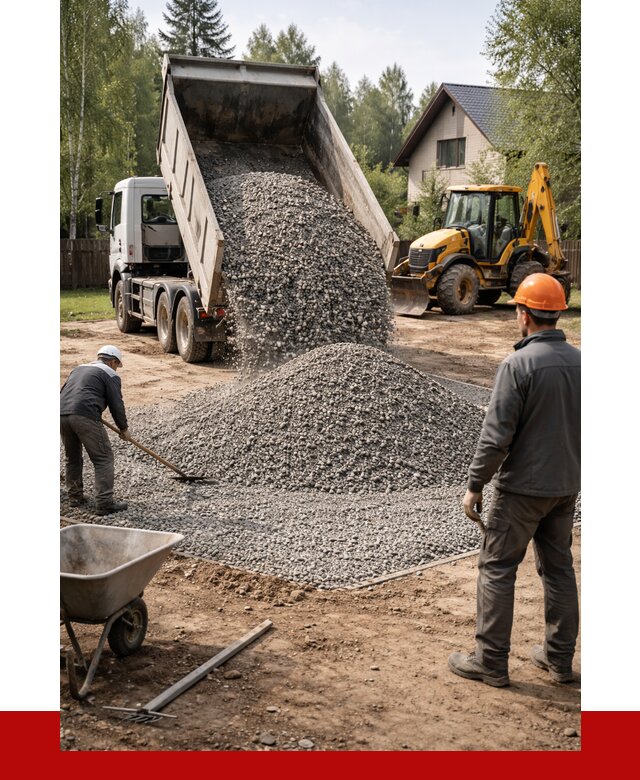 Отсыпка участка щебнем в Петергофе от 6800 р. ПРОНЕРУДПтф