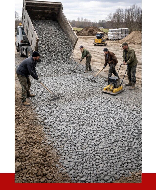 Устройство щебеночной подушки в Петергофе от 4707 р. ПРОНЕРУДПтф