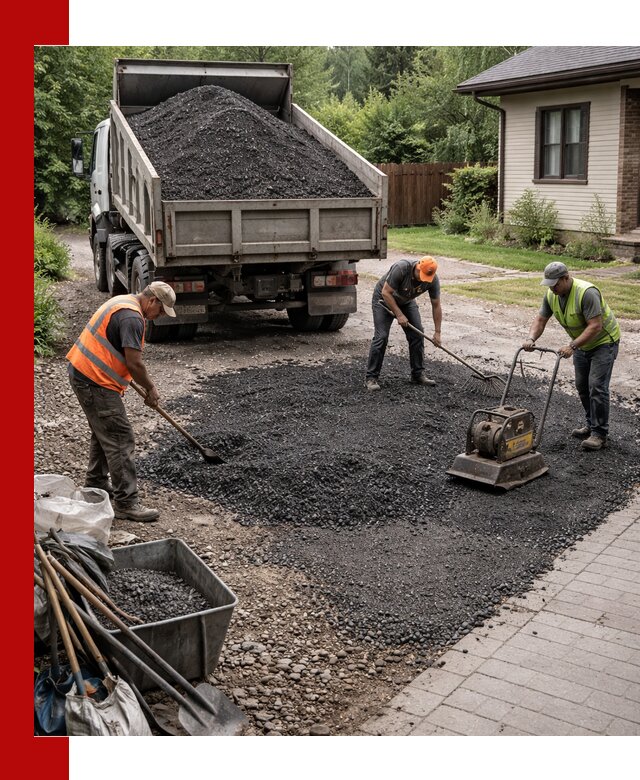 Асфальтовая крошка для двора с доставкой в Петергофе